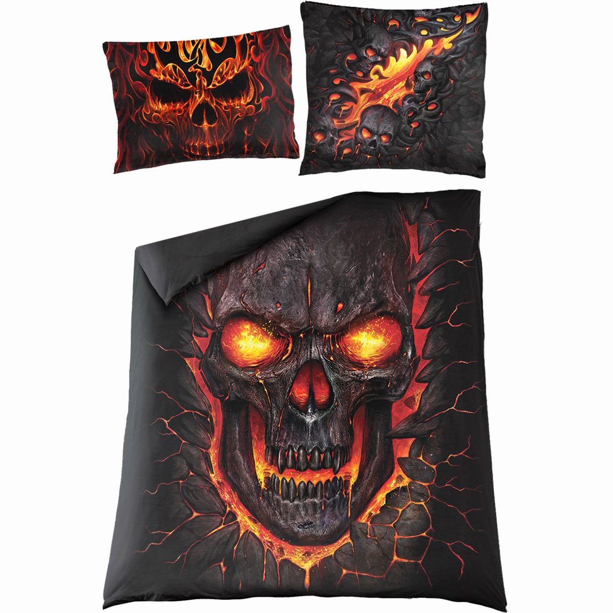 SKULL BLAST - Double Duvet Cover + UK And EU Pillow case - Spiral USA