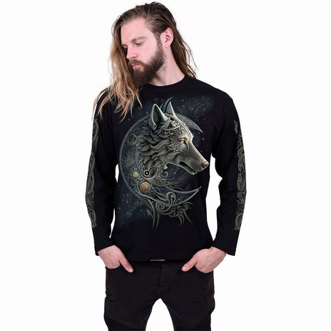 CELTIC WOLF - Camiseta de manga larga Negra